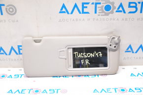 Right visor Hyundai Tucson 16-21 without panorama, gray, without hook