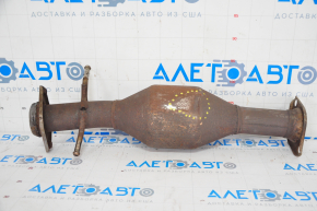The exhaust pipe, the middle part with the catalytic converter, Lexus RX350 10-15 is crushed.