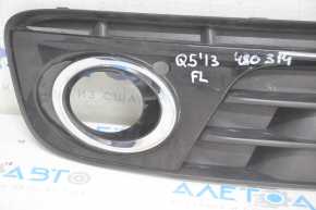 Lower grille front bumper left Audi Q5 8R 13-17 rest, matt+gloss chrome under fog lights, type 2, sand