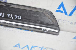 Door sill outer front right Audi Q5 8R 09-17 black with chrome, broken guide