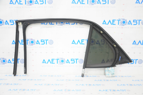 Rear right glass seal with triangle glass Chevrolet Equinox 18 with chrome molding, tinted
