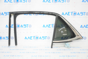 Rear left glass seal with triangle glass Chevrolet Equinox 18 with chrome molding, tinted