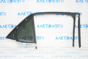 Rear left glass seal with triangle glass Chevrolet Equinox 18 with chrome molding, tinted