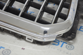 Radiator grill Audi Q5 8R 13-17 rest, for parking sensors, gloss, chrome, sand, crack, peeling paint