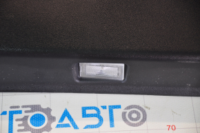 Door trim card front right Tesla Model Y 20 - black leather, with backlight, matte lining, with suede insert with window lift control with door opening button