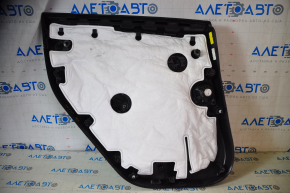 Door trim card rear right Tesla Model Y 20 - black leather, type 1, with backlight, matte lining, with speaker, with suede insert, with window lift control, with door opening button, tears