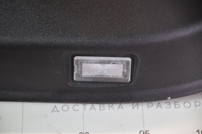Door trim card rear right Tesla Model Y 20 - black leather, type 1, with backlight, matte lining, with speaker, with suede insert, with window lift control, with door opening button, tears
