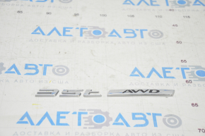 Emblem inscription tailgate "35t AWD" Jaguar F-Pace X761 17-20 chrome