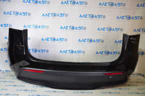 Rear bumper assembly Tesla Model Y 20- 2 parts with parking sensors, reflectors and plug black PBSB, scratches
