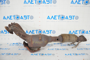Exhaust manifold with catalytic converter Ford Focus mk3 11-16 2.0 broken bolts, torn mesh