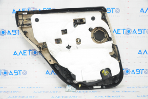 Door trim card rear right BMW X1 F48 16-22 leather beige with dark gray oyster/gray, backlight, wood insert, leather armrest, scratches