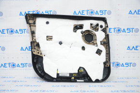 Door trim card front right BMW X1 F48 16-22 leather beige with dark gray oyster/gray, backlight, wood insert, leather armrest, scratches