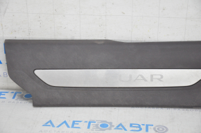 Door sill trim front left Jaguar F-Pace X761 17-20 brown, scratches, broken fastener