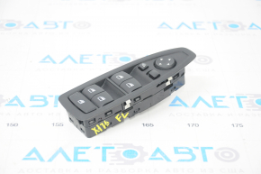Front left window lift control BMW X1 F48 16-22 black with overlay, for folding mirrors, scratches