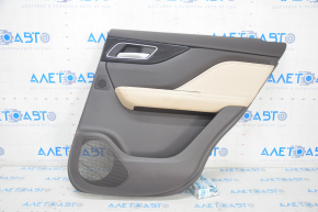 Door trim card rear right Jaguar F-Pace X761 17-20 leather, black-beige, meridian, tears, scratches