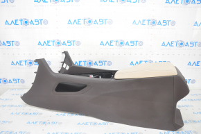 Console central armrest Jaguar F-Pace X761 17-20 brown. with beige armrest, for rear row heating, scratches