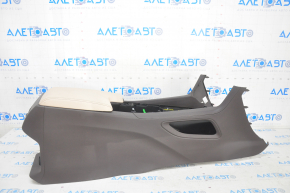 Console central armrest Jaguar F-Pace X761 17-20 brown. with beige armrest, for rear row heating, scratches