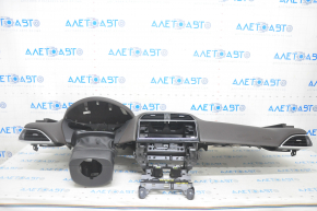Torpedo front panel with AIRBAG Jaguar F-Pace X761 17-20 brown