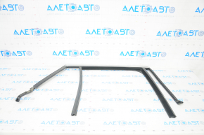 Upper rear right door molding BMW X1 F48 16-22 chrome with glass seal