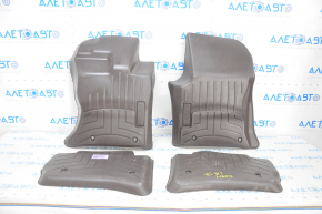Set of floor mats for Jaguar F-Pace X761 17- rubber black, not for cleaning