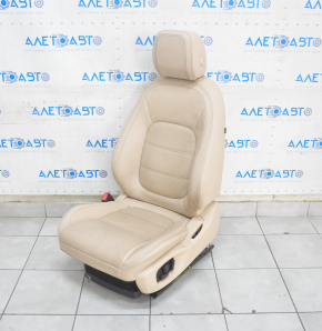 Driver's seat Jaguar F-Pace X761 17-20 with airbag, electric, heating, ventilation, perforation, beige leather, cracks in leather