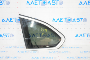 Window blind glass rear left BMW X1 F48 16-22 chrome, broken guides