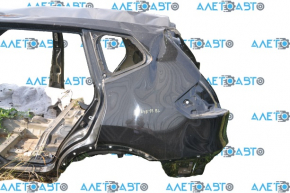 Quarter wing rear left Nissan Rogue 14-20 black, dented, on the body