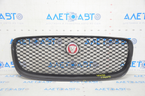 Radiator grill grill Jaguar F-Pace X761 17-20 with emblem, black gloss, sand, pressed