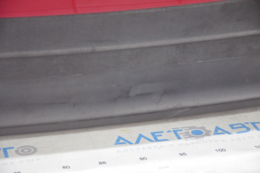Bare rear bumper with lip Jaguar F-Pace X761 17-20 for 2 single exhausts, for 4 parking sensors, red, broken fastener, lip pressed