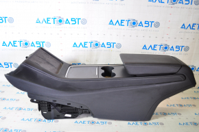 Tesla Model Y 20 center console armrest and cup holders - leather black, type 1, without wiring