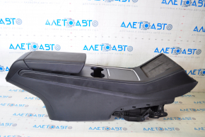 Tesla Model Y 20 center console armrest and cup holders - leather black, type 1, without wiring
