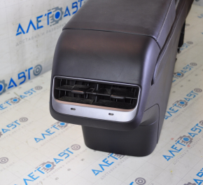 Tesla Model Y 20 center console armrest and cup holders - leather black, type 1, without wiring