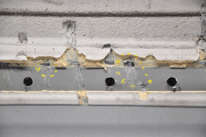 Rear panel VW Tiguan 09-17 2 parts, white, dented, tears