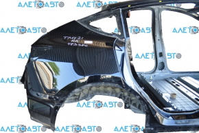 Quarter wing rear right Tesla Model Y 21- on the body, cast side member, black PBSB