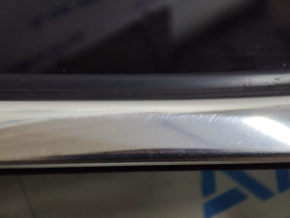 Window blind glass rear left Toyota Highlander 20- tinted, scratch on edge, scratch on chrome, contacts torn off