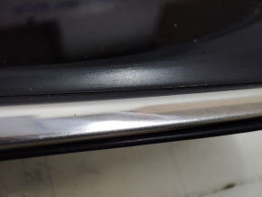 Window blind glass rear left Toyota Highlander 20- tinted, scratch on edge, scratch on chrome, contacts torn off