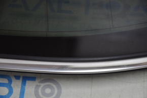 Window blind glass rear left Toyota Highlander 20- tinted, scratch on edge, scratch on chrome, contacts torn off