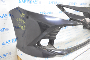 Front bumper bare Toyota Camry v70 18-20 LE\XLE without parking sensor, black, pressed