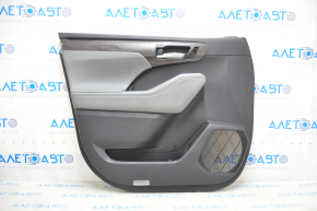 Door trim card front left Toyota Highlander 20-22 leather gray, wood trim