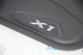 Floor mat rear left BMW X1 F48 16-22 rubber black, emblem with black edging Basis, scratches