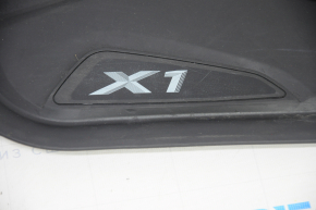 Floor mat rear right BMW X1 F48 16-22 rubber black, emblem with black edging Basis, scratches
