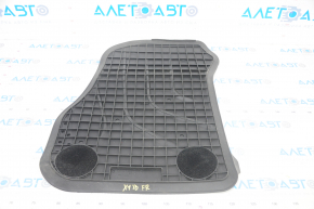 Floor mat front right BMW X1 F48 16-22 rubber black, emblem with black edging Basis, scratches