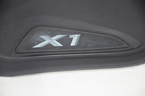Floor mat front right BMW X1 F48 16-22 rubber black, emblem with black edging Basis, scratches