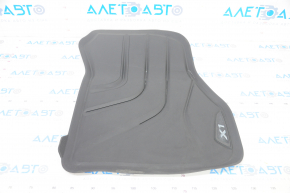Floor mat front right BMW X1 F48 16-22 rubber black, emblem with black edging Basis, scratches