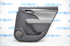 Door trim card rear right Toyota Highlander 20-21 with curtain, gray leather, wood trim, scratches