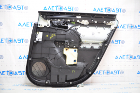 Door trim card rear left Toyota Highlander 20-21 with curtain, gray leather, wood trim, scratches