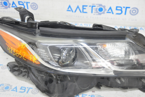 Headlight front right complete Toyota Camry v70 18-20 halogen + LED, sand, peeled varnish, cobweb