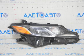 Headlight front right complete Toyota Camry v70 18-20 halogen + LED, sand, peeled varnish, cobweb
