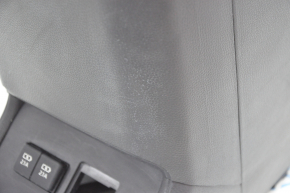 Central console armrest Toyota Highlander 20 - gray leather, under the socket, scratches, water damage, electrical system does not work, needs cleaning