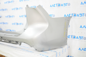Rear bumper bare Toyota Highlander 20- silver, for parking sensors, pressed